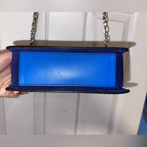 🌟 Henrí Bendel Plaza Colorblock Crossbody – Victoria Blue / Eclipse – New🌟 - Picture 9 of 15